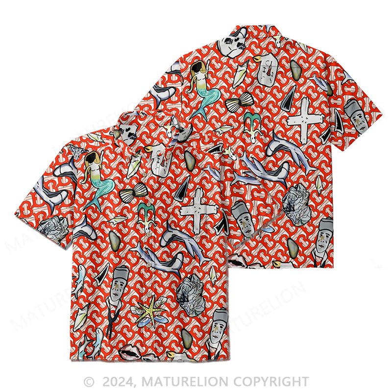 Maturelion Cotton Printed Viscose Shirt