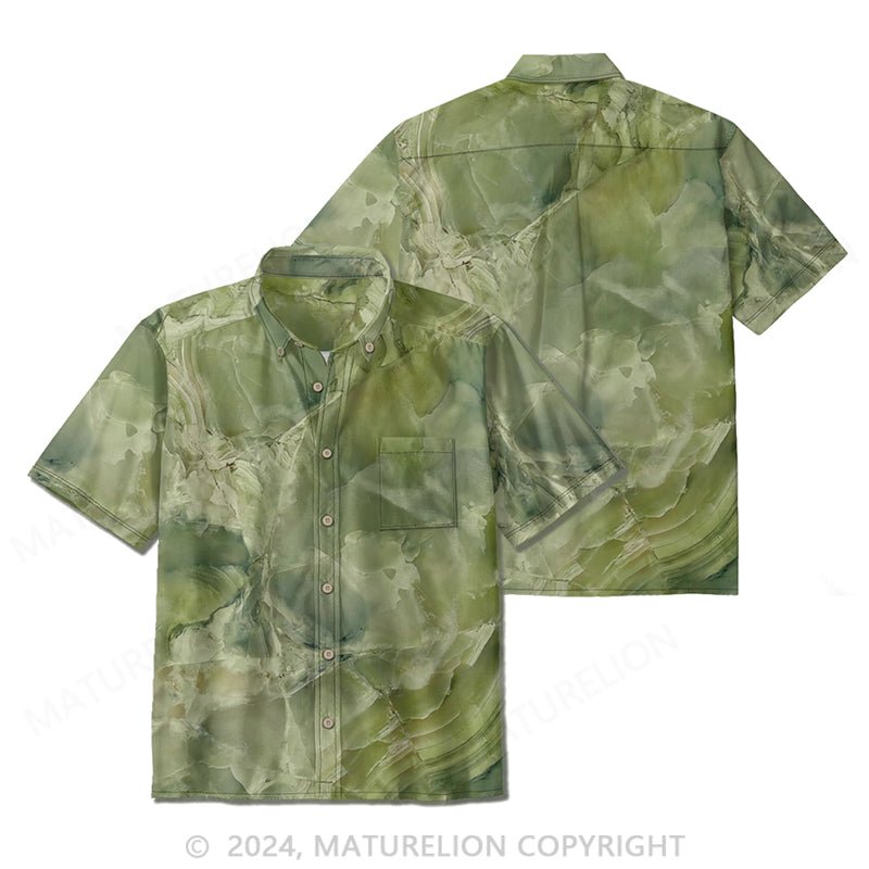 Maturelion Forest Green Unisex button shirt