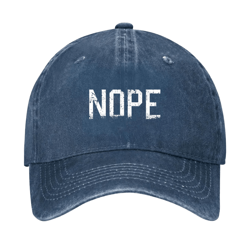 Nope Funny Sarcastic Cap