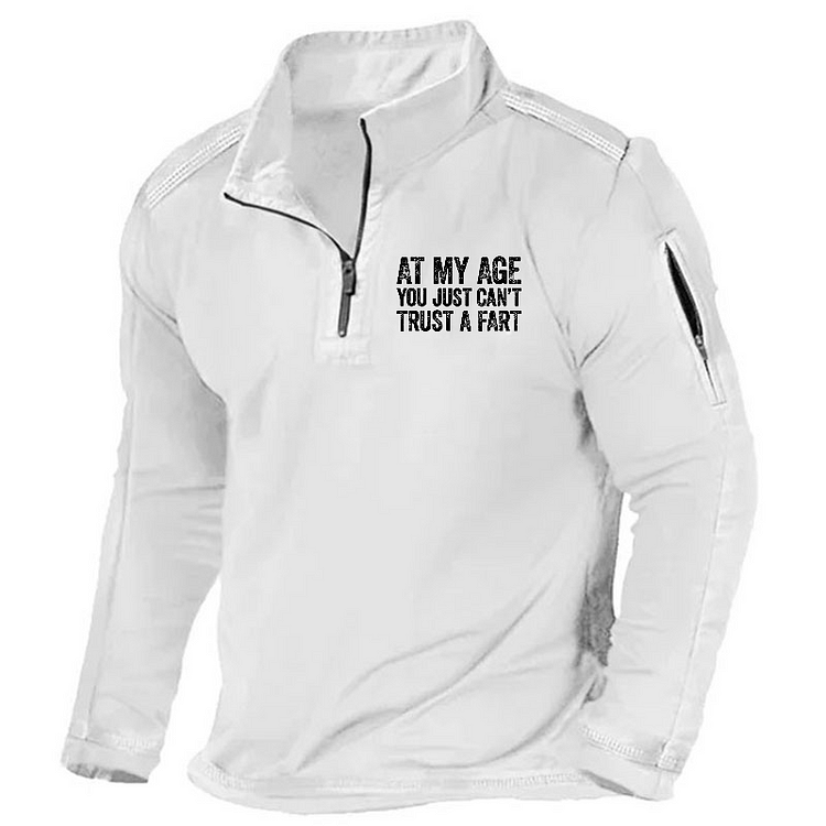 Maturelion Men's Henley Shirt At My Age You Just Can't Trust A Fart Henley Shirt