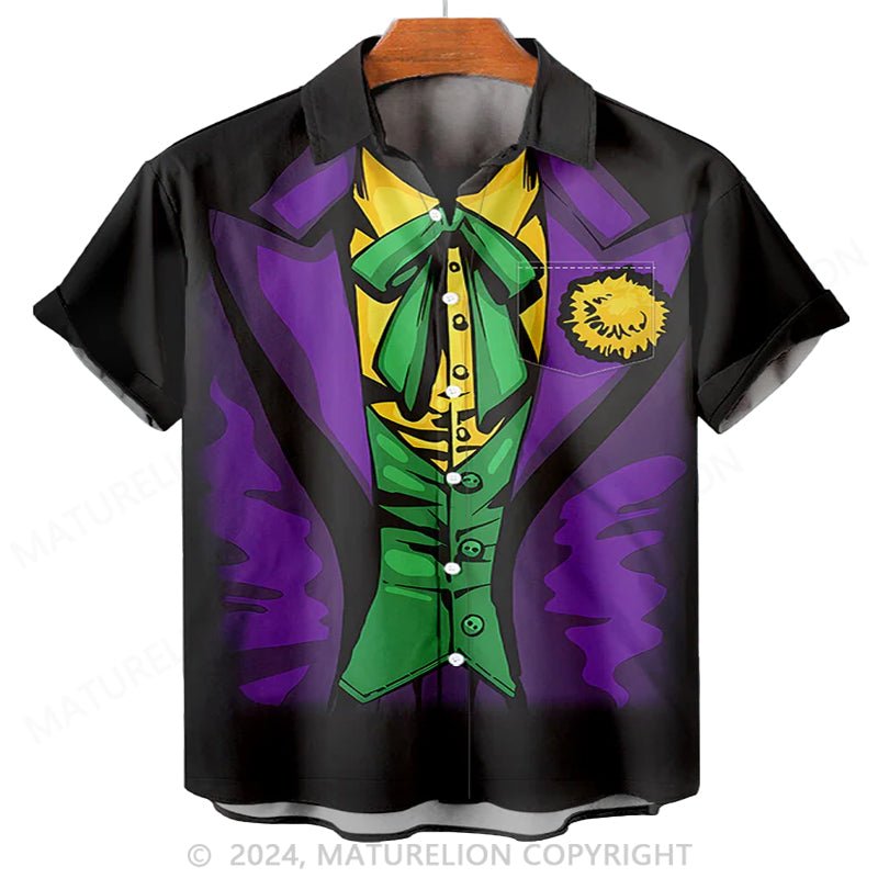 Maturelion Men'S Halloween JOKER Funny Clothes Printed Shirt