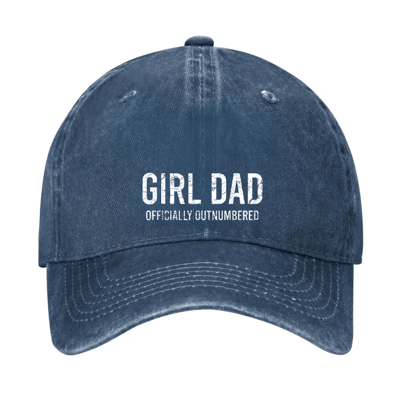 Girl Dad Officially Outnumbered Funny Cap