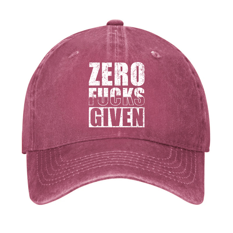 Zero Fucks Given Cap