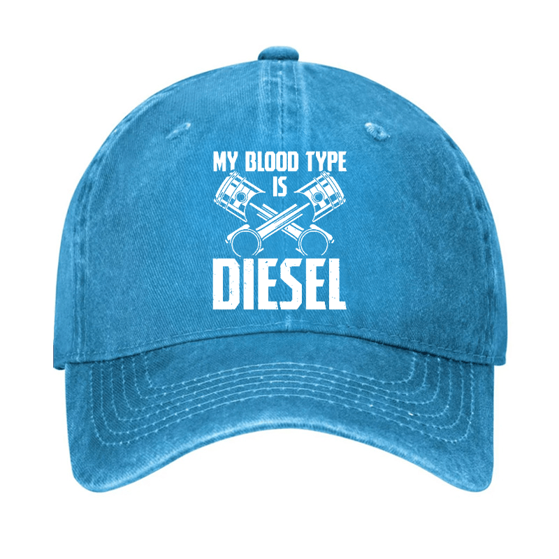 My Blood Type Is Diesel Posters Cap