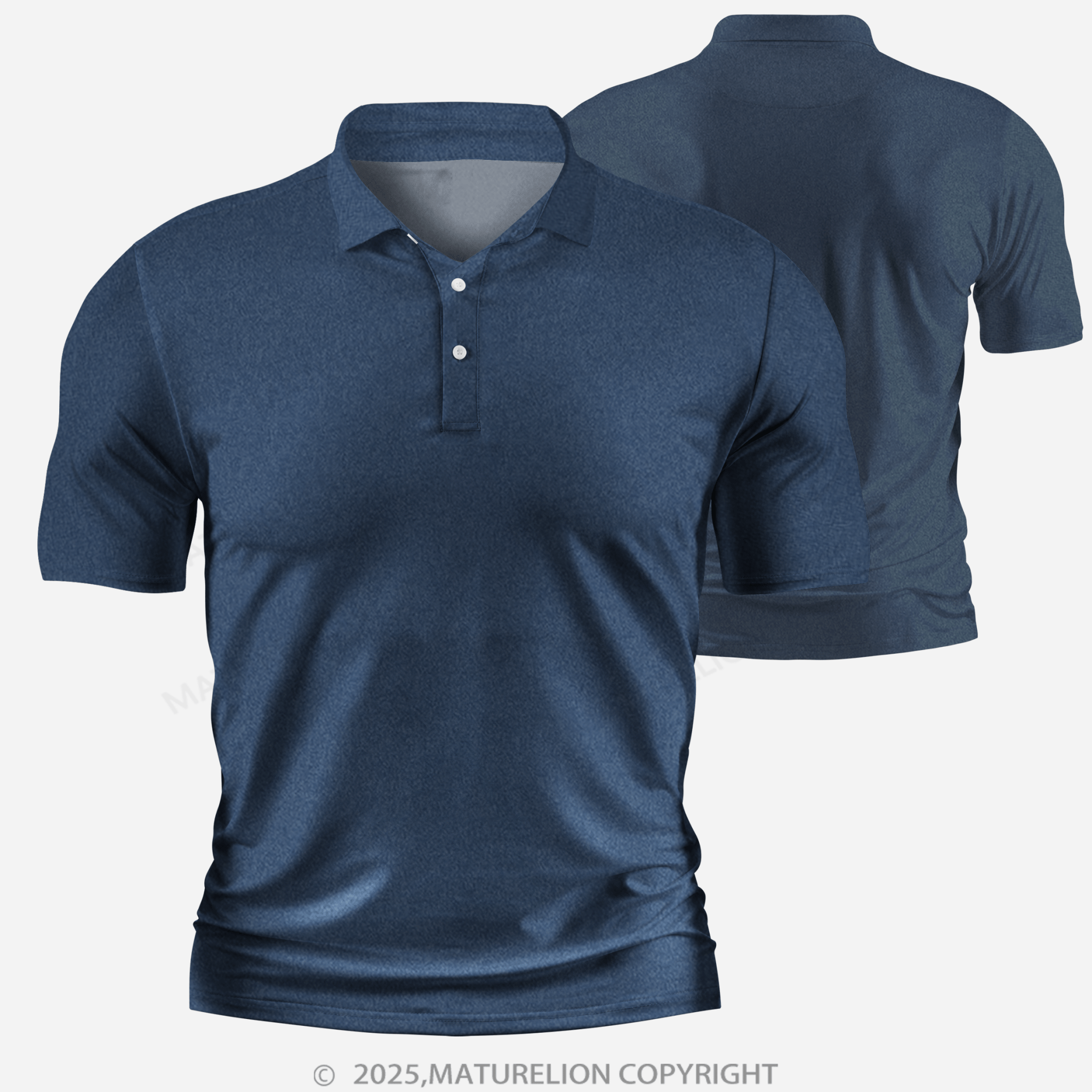 Maturelion Men's Polo Shirt Essential V-Neck Polo Shirt