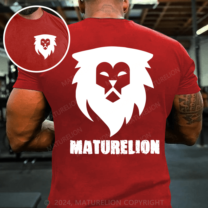 Maturelion classic  Mature Lion Printing Cotton T-Shirt