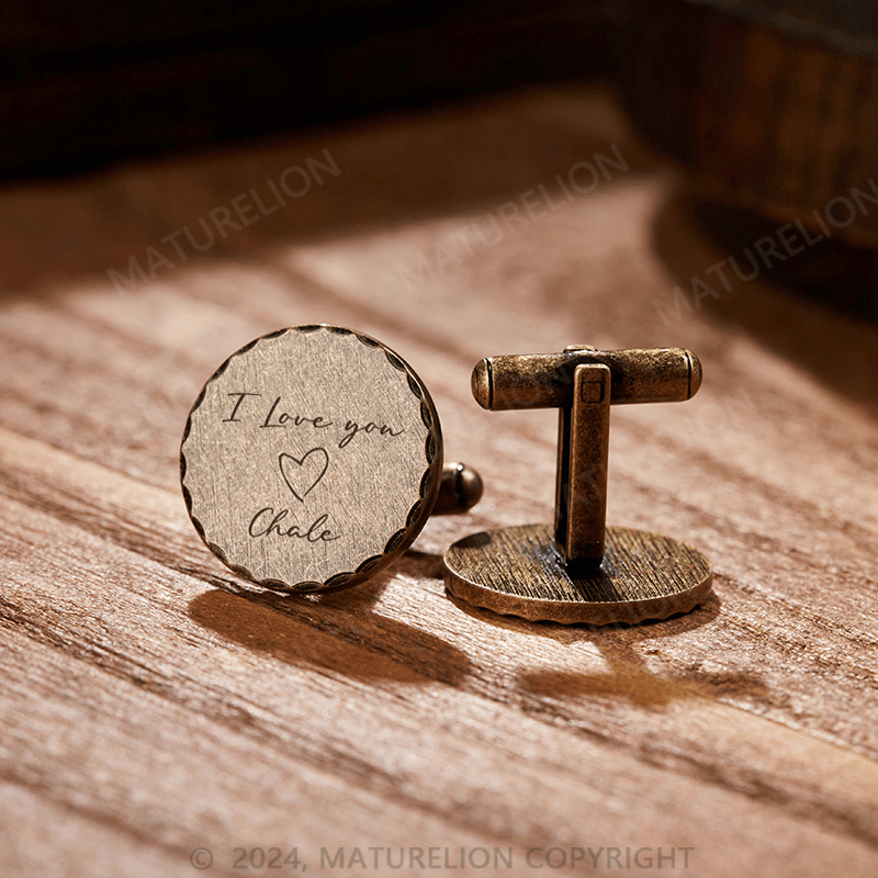 Maturelion Custom  Mens Cufflinks Groomsmen Gift