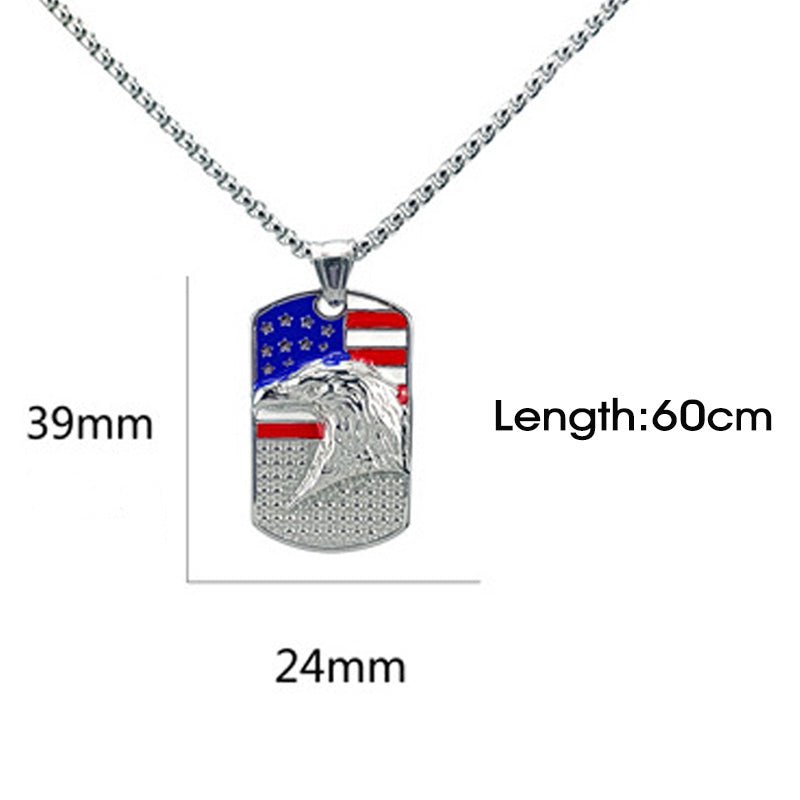 Maturelion LXSSLY American flag necklace