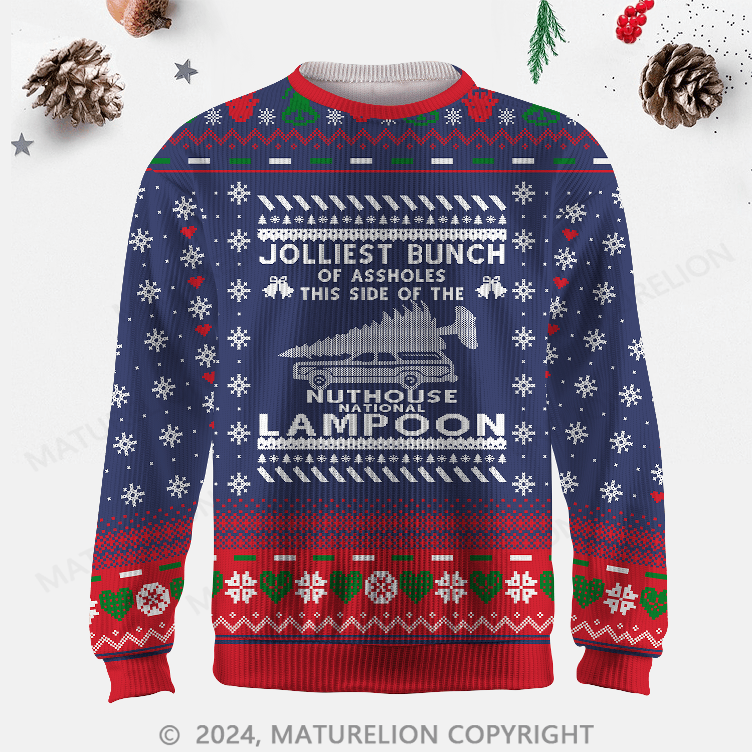 Maturelion Colliest Bunch Of Assholes This Side Of The Nuthouse National Lampoon Ugly Sweater