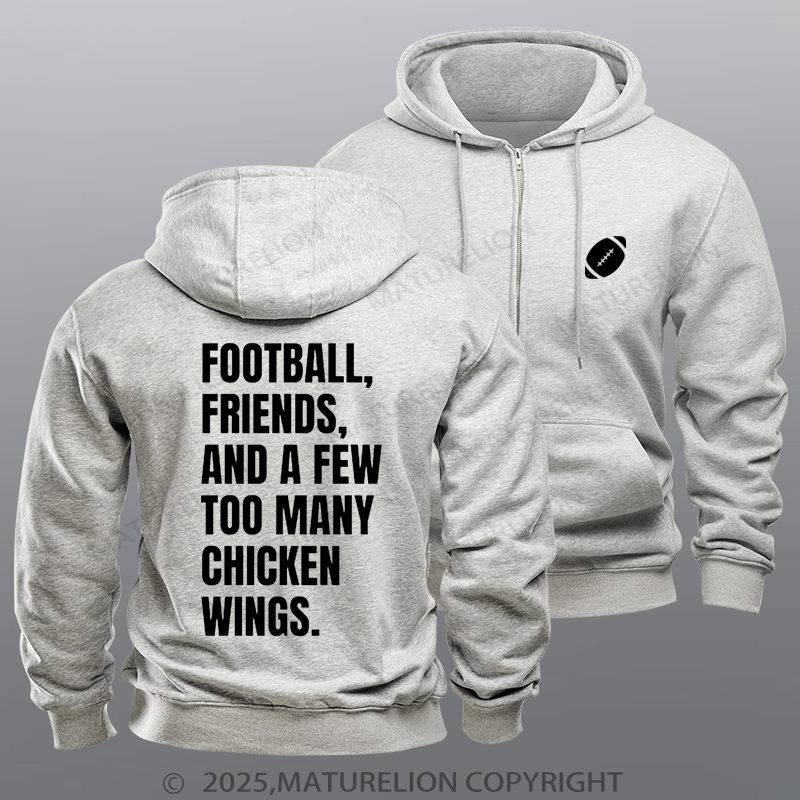 Maturelion Super Bowl Hoodie Super Bowl 2024 Humorous Sayings Zipper Hoodie