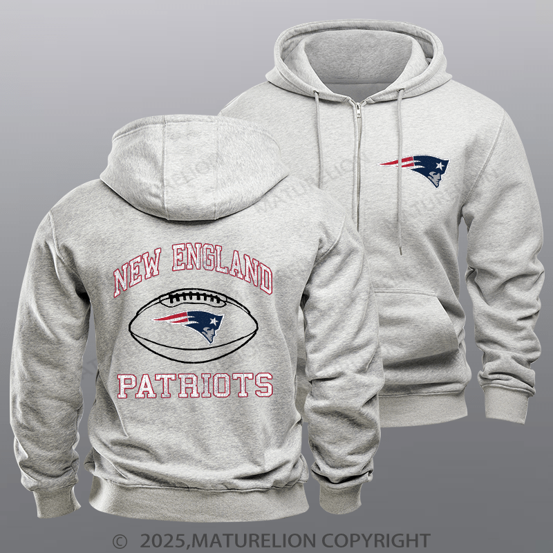 Maturelion Super Bowl Hoodie Youth Blended LS Zipper Hoodie