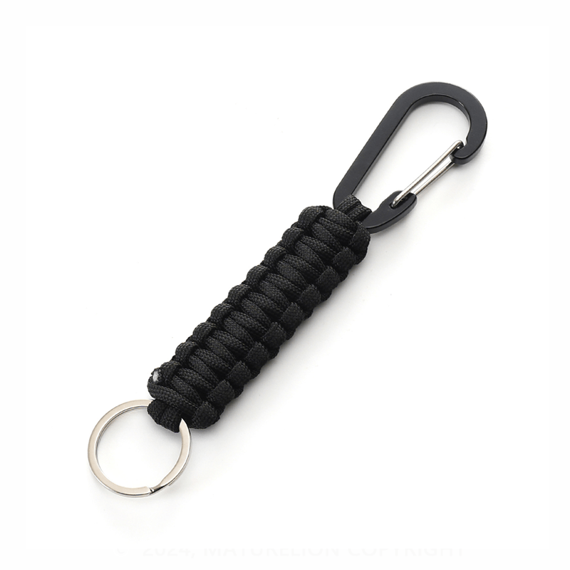 Maturelion 5Pcs Paracord Keychain Clip Carabiner Braided Lanyard for Keys Outdoor Camping Hiking Backpack