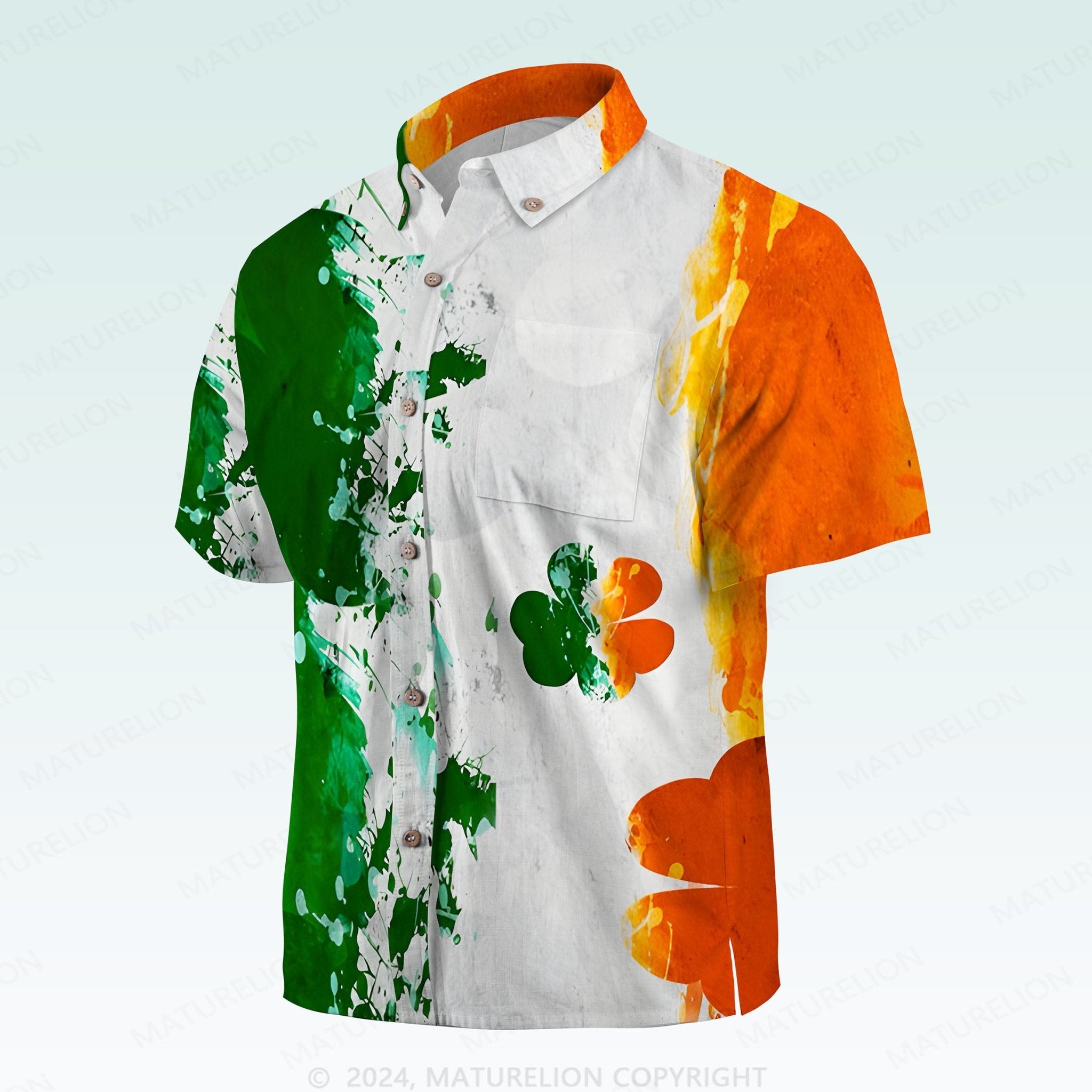 Maturelion St. Patrick's Hawaiian Shirt Lucky Island Style Hawaiian Shirt