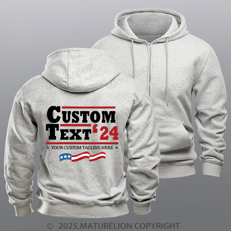 Maturelion  Men's Hoodie Personalized Election Hoodie  Zipper Hoodie