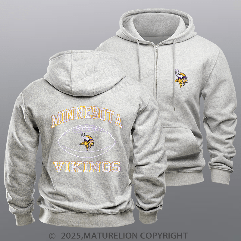 Maturelion Super Bowl Hoodie Youth Blended LS Zipper Hoodie