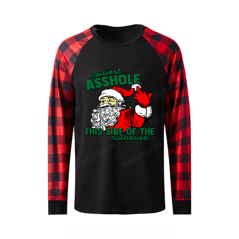 Maturelion Christmas Shirt Jolliest Asshole This Side of The Nuthouse Shirt