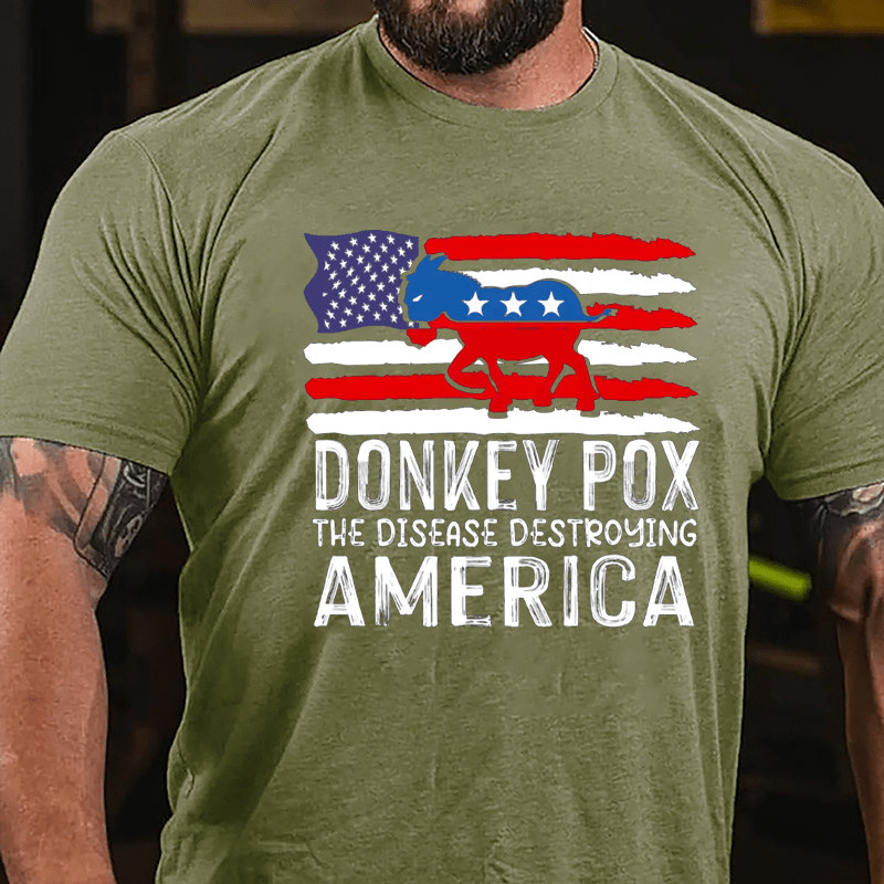 Donkey Pox: The Disease Destroying Ameica Men's Cotton T-shirt