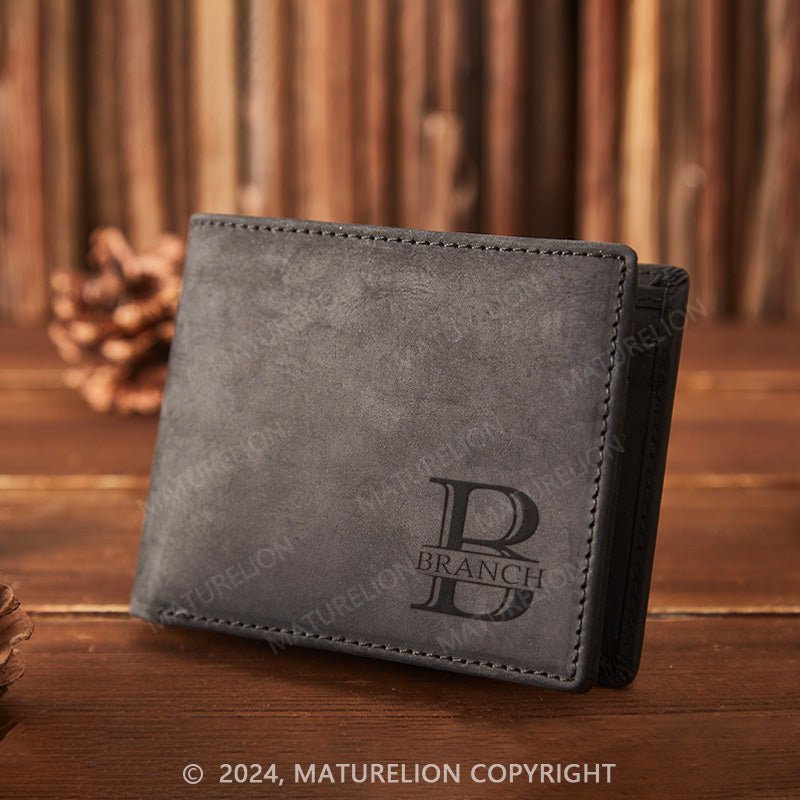 Maturelion Men's Vintage Leather Folding Wallet