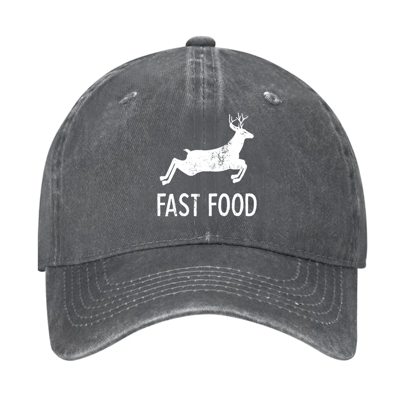 Fast Food Deer Print Cap