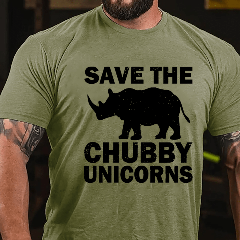 Save The Chubby Unicorns Cotton T-shirt