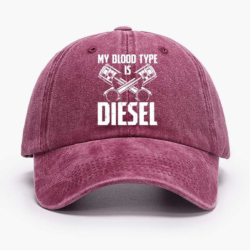 My Blood Type Is Diesel Posters Cap