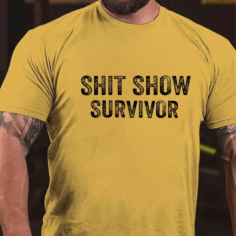 Sh*t Show Survivor Print Cotton T-shirt