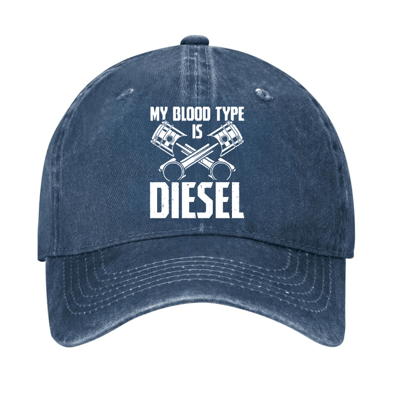 My Blood Type Is Diesel Posters Cap