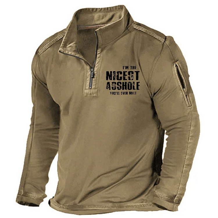 Maturelion Men's Henley Shirt I'm The Nicest Asshole You'll Ever Meet Henley Shirt