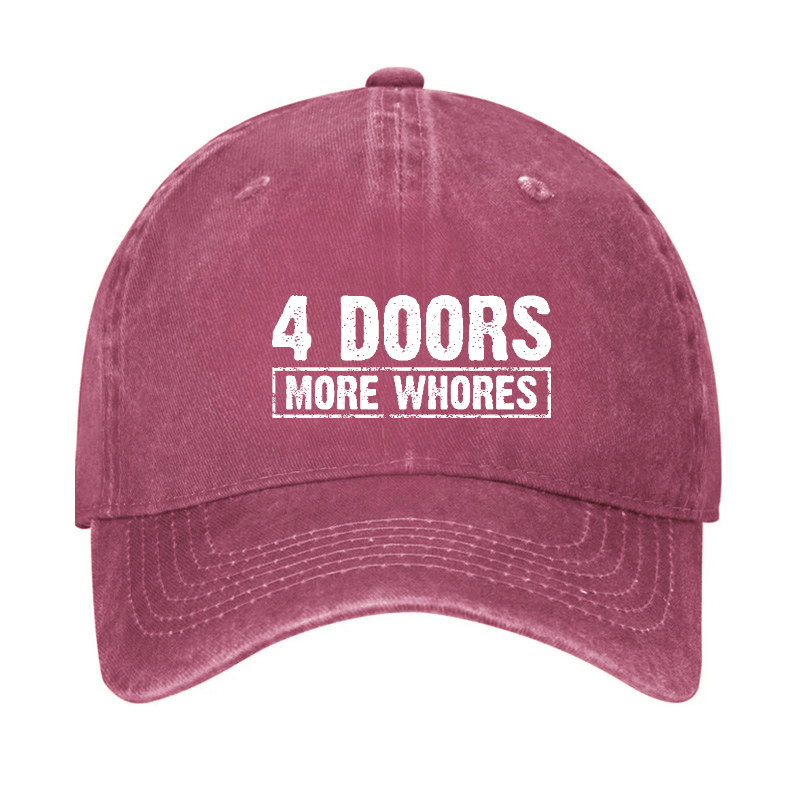 Maturelion 4 Doors More Whores Funny Sarcastic Baseball Cap