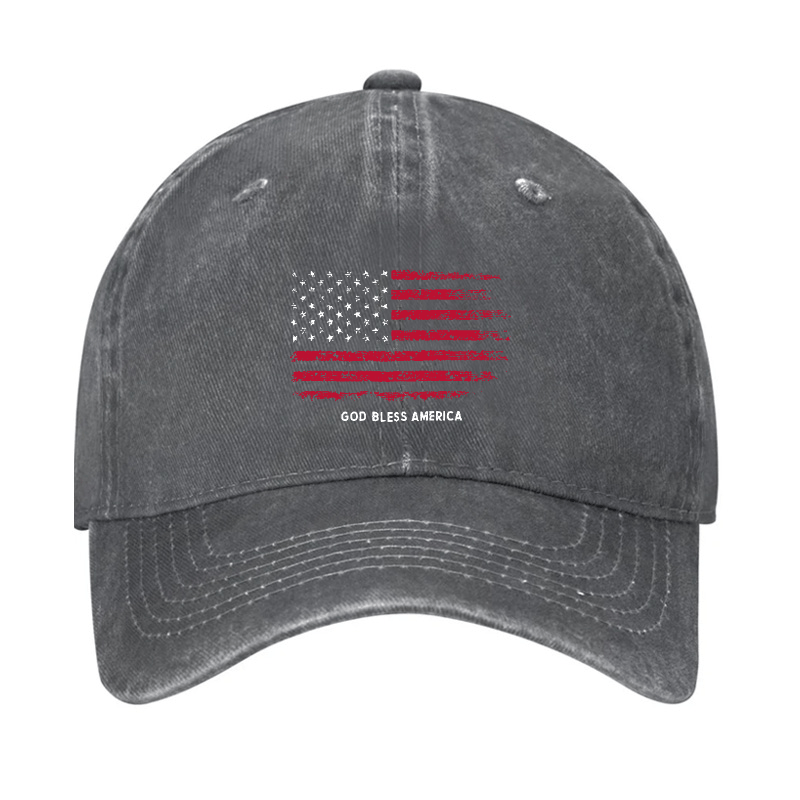 USA Flag God Bless America Cap