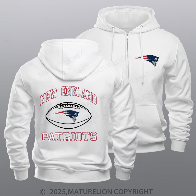 Maturelion Super Bowl Hoodie Youth Blended LS Zipper Hoodie