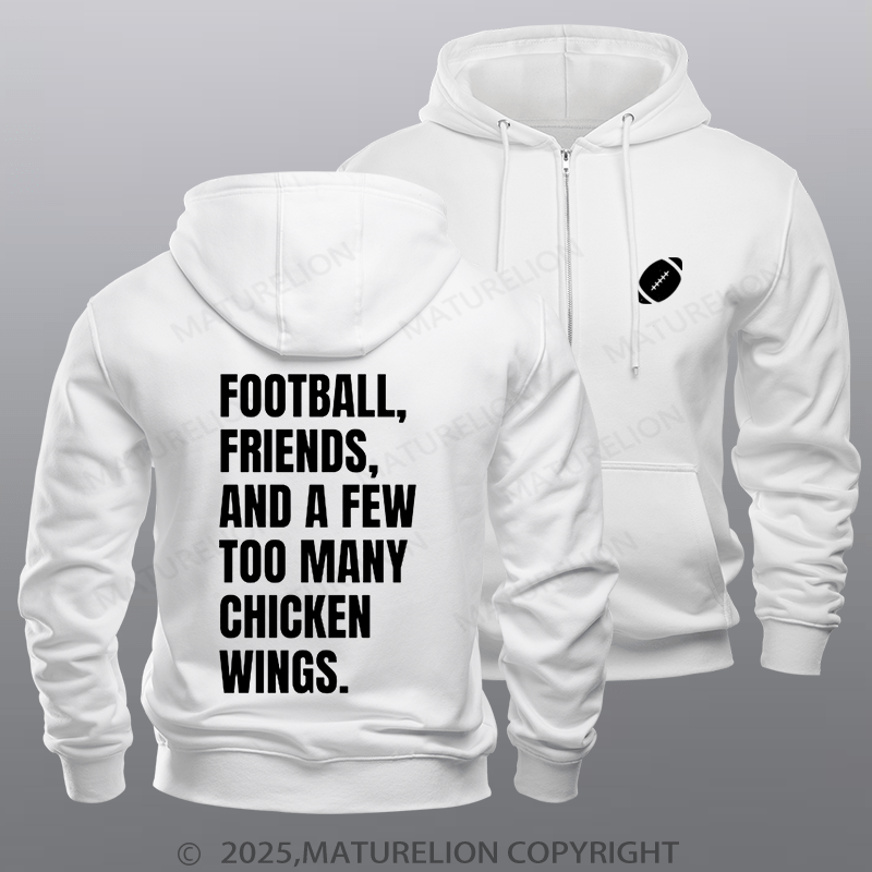 Maturelion Super Bowl Hoodie Super Bowl 2024 Humorous Sayings Zipper Hoodie