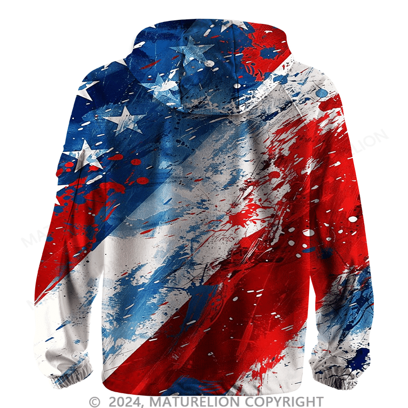 Maturelion Men's Hoodie America’s Heroes 3D Flag Hoodie