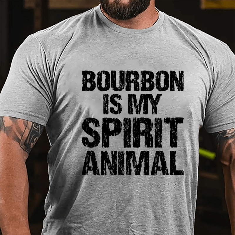 Bourbon Is My Spirit Animal Cotton T-shirt