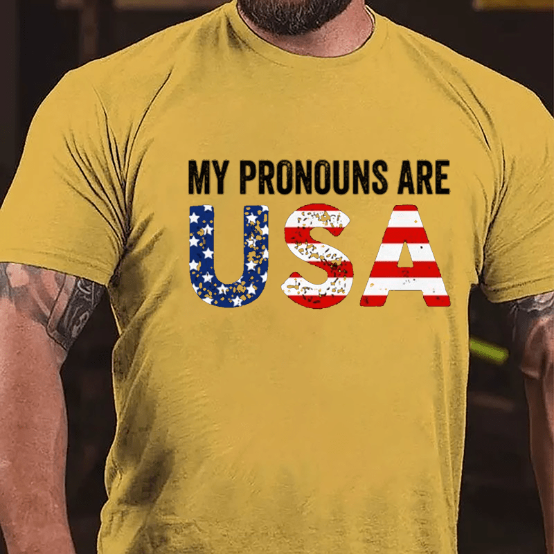 My Pronouns Are USA Cotton T-shirt