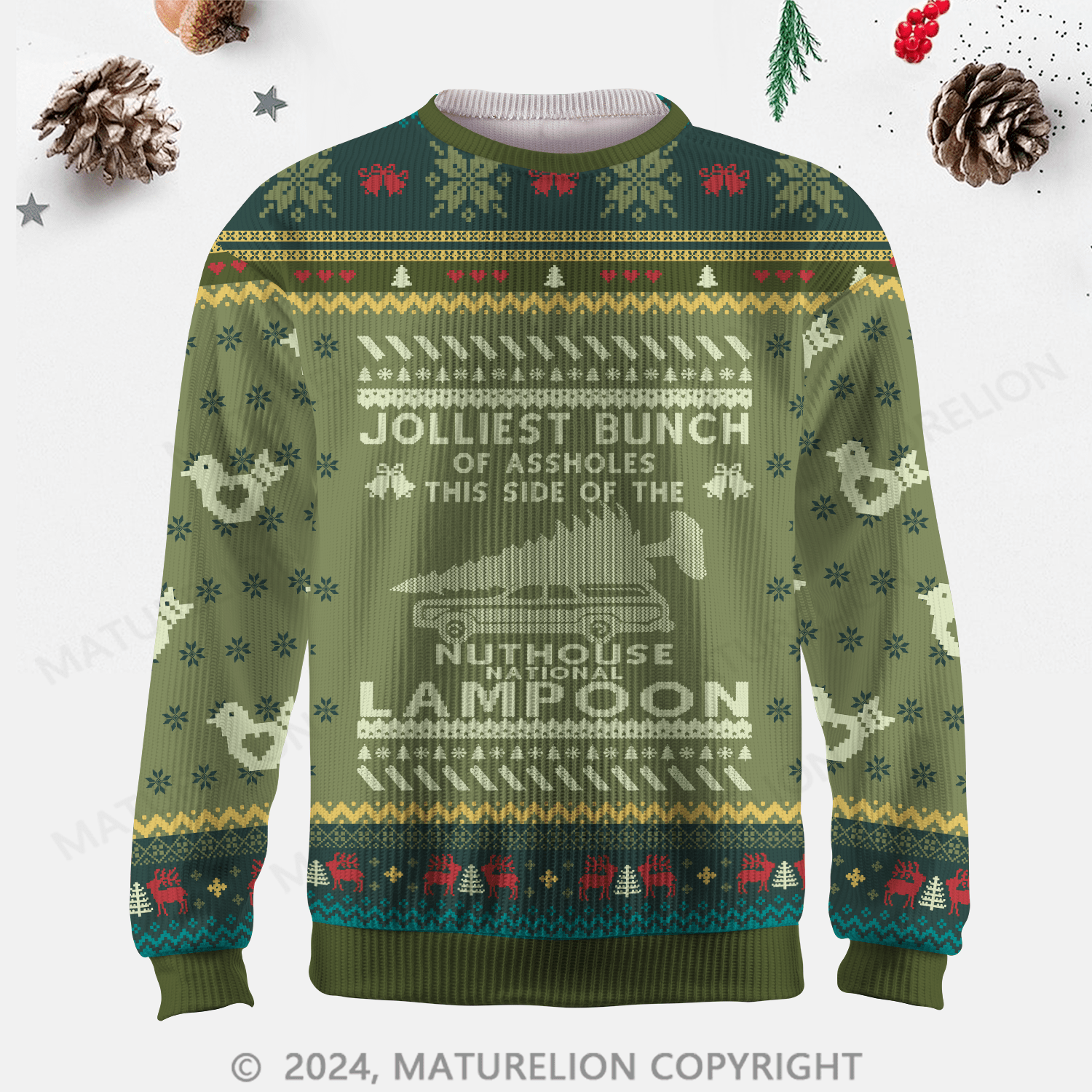 Maturelion Colliest Bunch Of Assholes This Side Of The Nuthouse National Lampoon Ugly Sweater