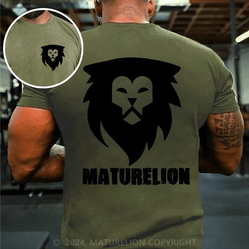 Maturelion classic  Mature Lion Printing Cotton T-Shirt