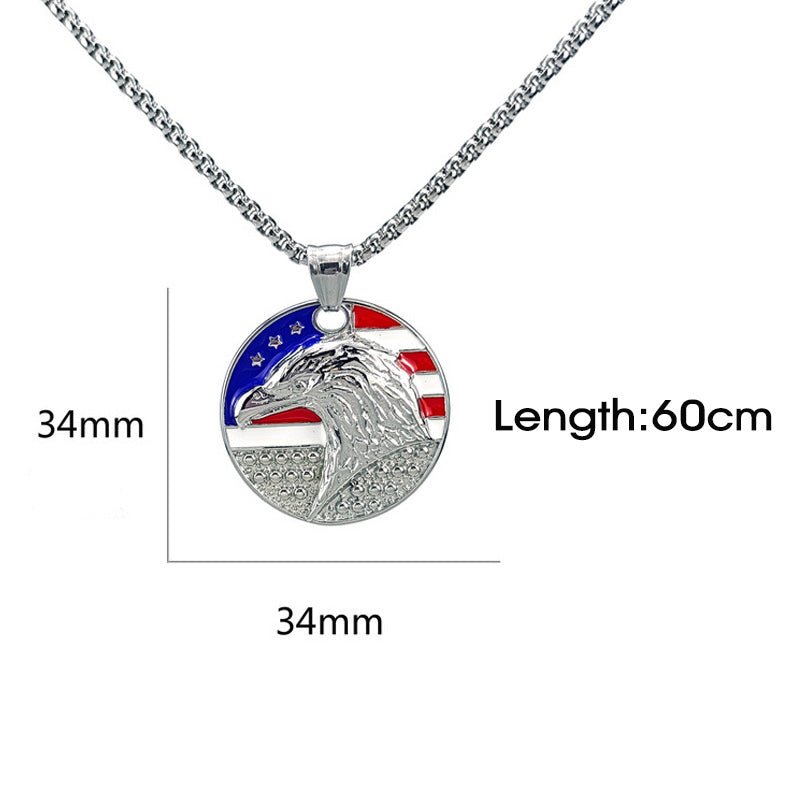 Maturelion LXSSLY American flag necklace