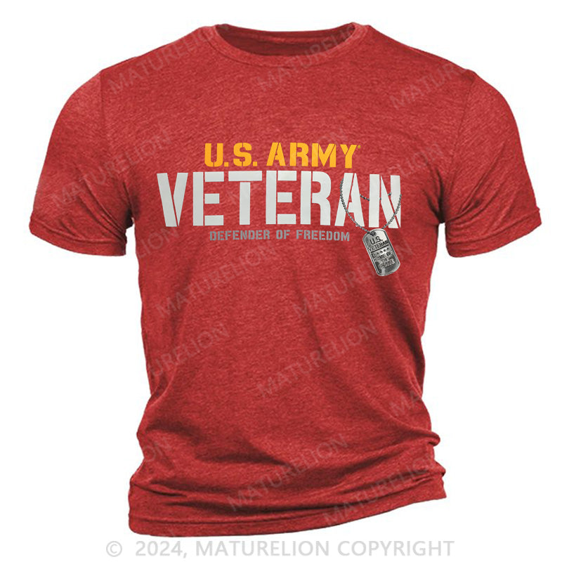 Maturelion Army Veteran Defender Cotton T-Shirt