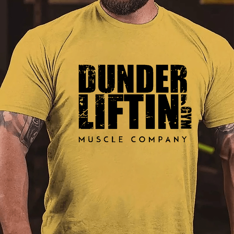 Dunder Liftin' Gym Muscle Company Cotton T-shirt