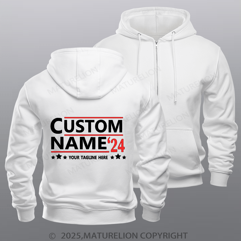 Maturelion  Men's Hoodie  Personalized Election Hoodie  Zipper Hoodie