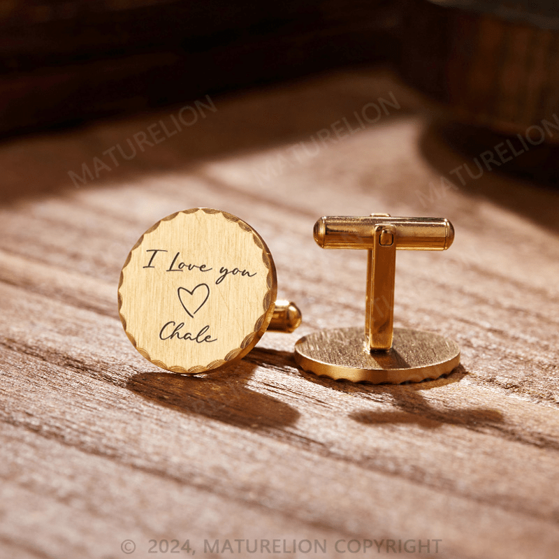 Maturelion Custom  Mens Cufflinks Groomsmen Gift