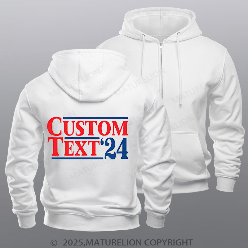 Maturelion  Men's Hoodie Election Hoodie  Zipper Hoodie