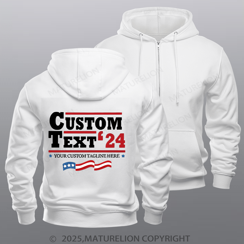 Maturelion  Men's Hoodie Personalized Election Hoodie  Zipper Hoodie