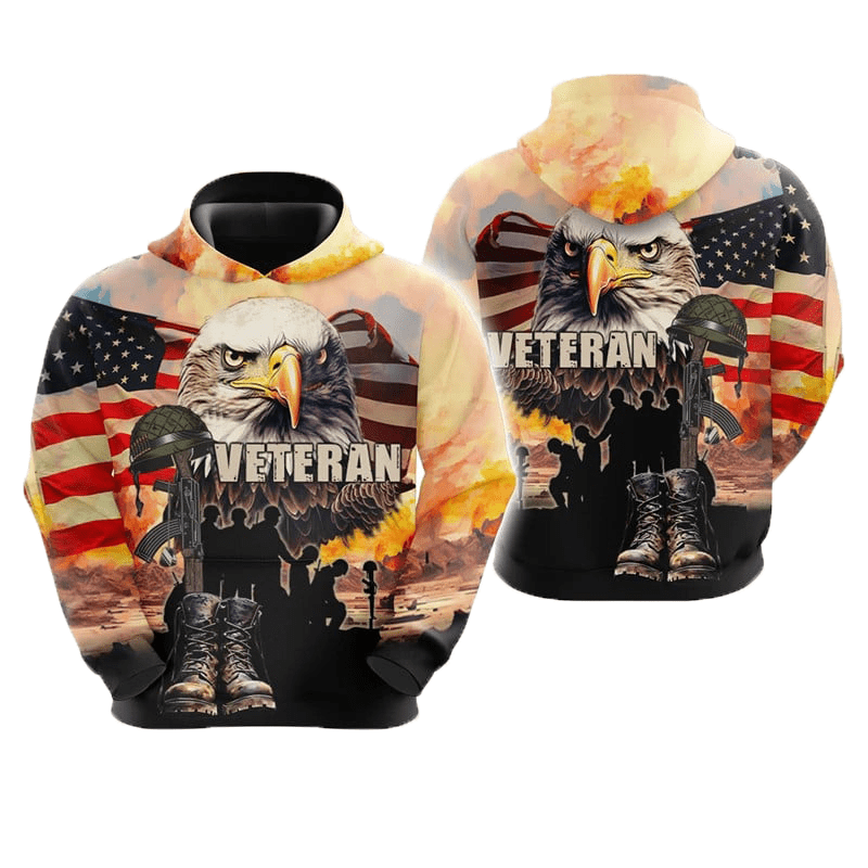 Maturelion 3D Military Veteran Hoodie