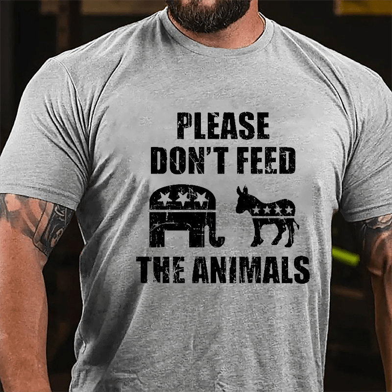 Please Don't Feed The Animals Cotton T-shirt