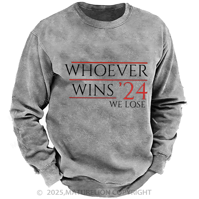 Maturelion Men's Sweatshirts Personalized Election Sweatshirts Washed Sweatshirts