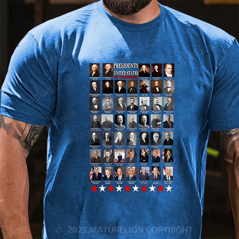 Maturelion Men¡®s T-shirt Presidents T-Shirt  Cotton T-shirt