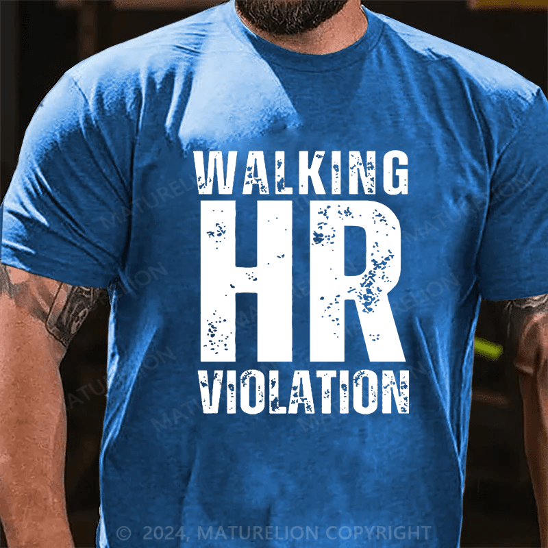 Maturelion Walking HR Violation Cotton T-shirt