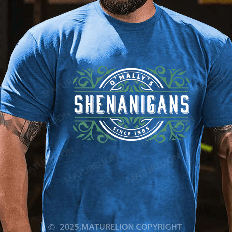 Maturelion St Patrick's T-shirt Men's Personalized Irish Shirt Family Name Custom Shenanigans Shirt